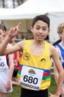 Markim Lonsdale (North East) in the Under-13 Boys race, McCain Inter Counties Cross Country, Cofton Park, Birmingham.